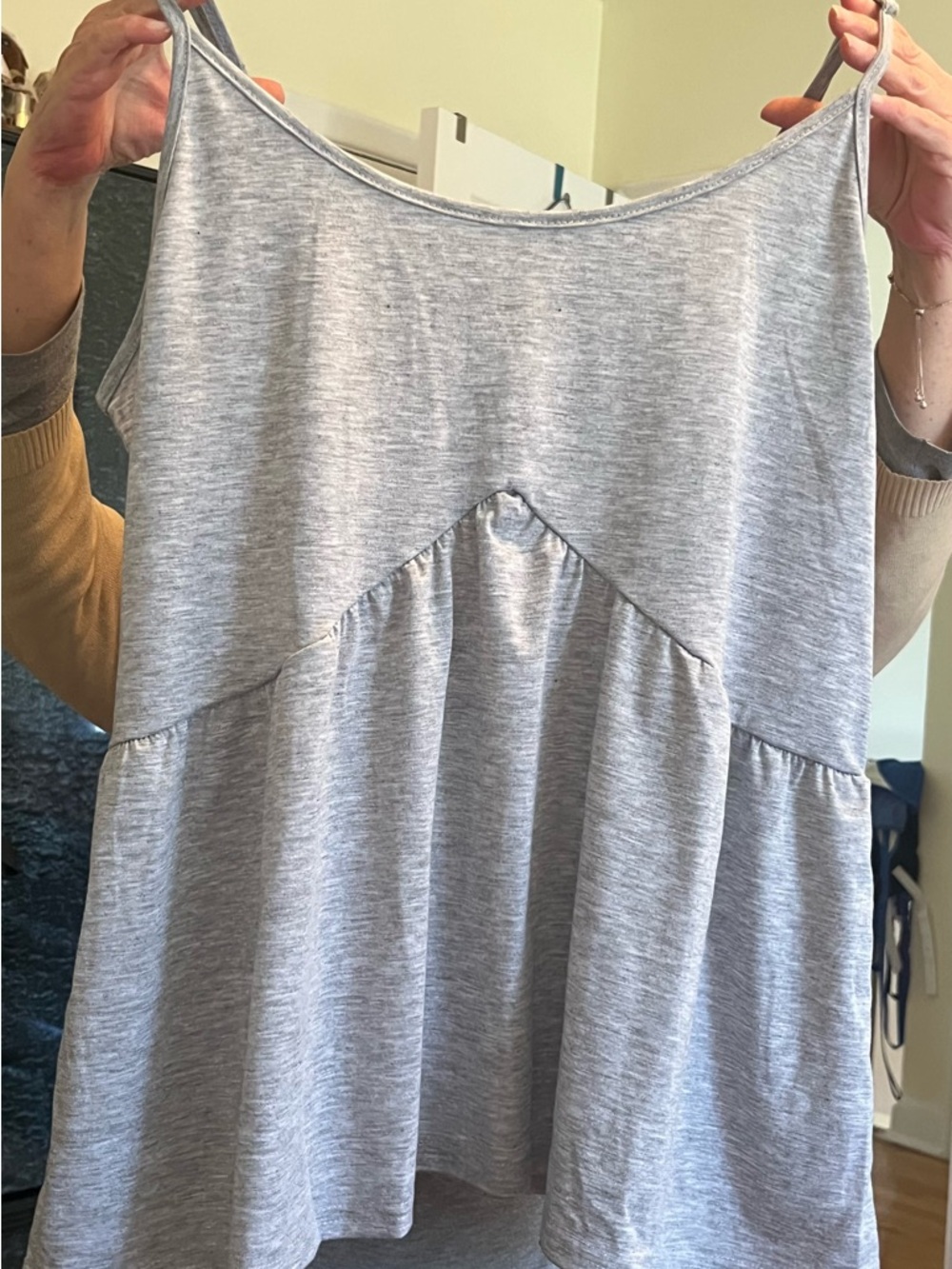 FREE WITH PURCHASE OF 30+$ - Women’s Gray Tiered Babydoll Camisole